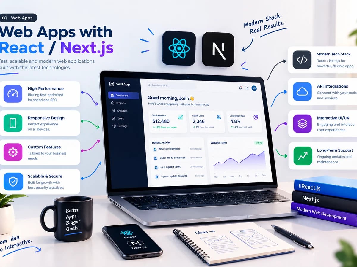 Custom Web Applications (React & Next.js)
